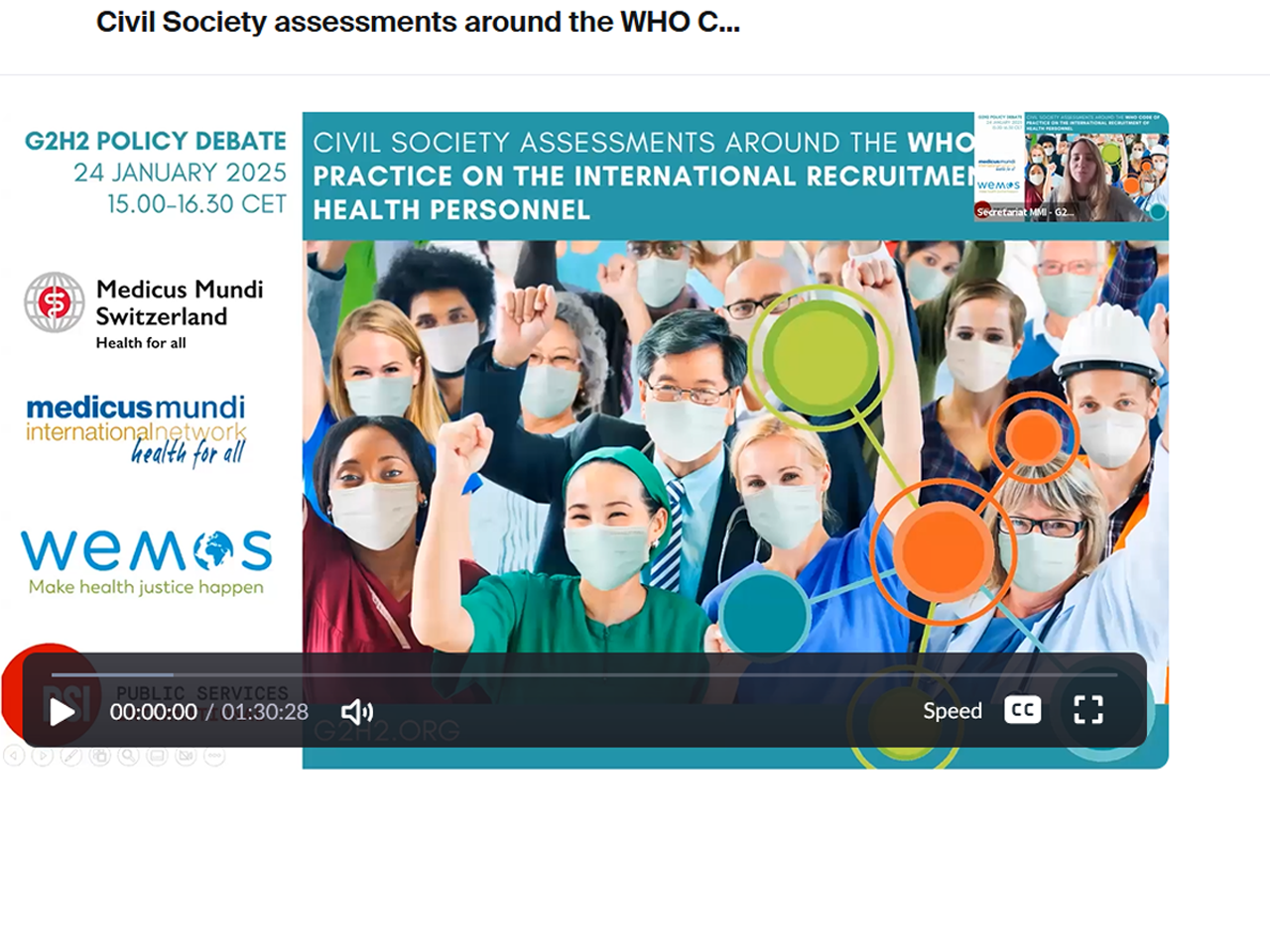 Civil society assessments around the  World Health Organization (WHO) Code of Practice on the International Recruitment of Health Personnel